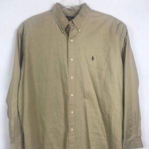 Ralph Lauren "Blaire" Khaki Long Sleeve Shirt